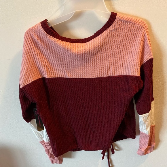 Pink Knit Long Sleeve Sweater - Picture 7 of 8